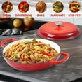 thumbnail image 6 of Vivicreate Enameled Cast Iron Dutch Oven, 3.5 Quart, Red, with Lid, 6 of 7
