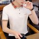 thumbnail image 3 of Camiseta polo de algodón elegante de alta calidad para hombre, ropa informal de verano, ropa de calle superior para hombre, camisetas con cuello, camisetas vintage lisas S, 3 of 5