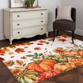 thumbnail image 4 of Thanksgiving Area Rug 4x6 Washable Rug Non Slip Fall Pumpkin Sunflower Orange Watercolor Large Area Rug Indoor Floor Carpet for Entryway Bedroom Kitchen Living Room Home Office Dining Room Nursery, 4 of 8