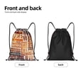 thumbnail image 5 of Bingfone Hand Drawn Vintage Coffee Drawstrings Backpacks Bags For Men Women Gym Drawstrings Bag, 5 of 9