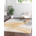 thumbnail image 3 of Unique Loom Finsbury Collection Area Rug - Camilla (7' 10" Square Yellow Gray/Ivory), 3 of 12
