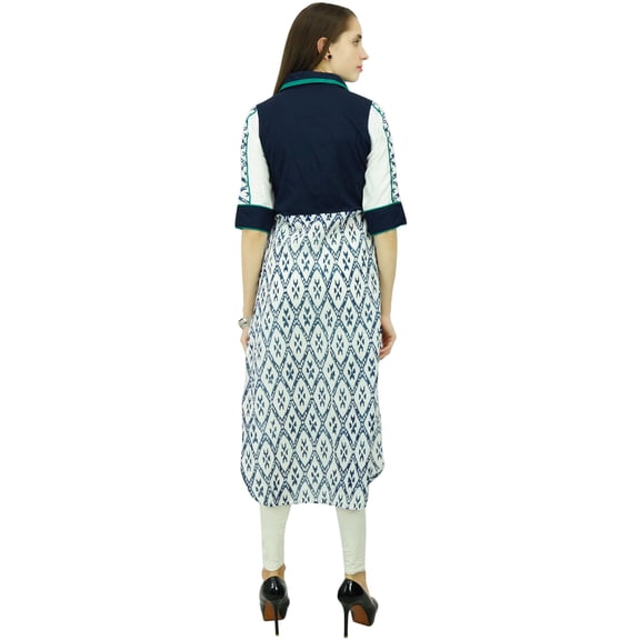 Phagun Bollywood Kurta Clothing Tunic Kurti Top Designer Cotton Dress