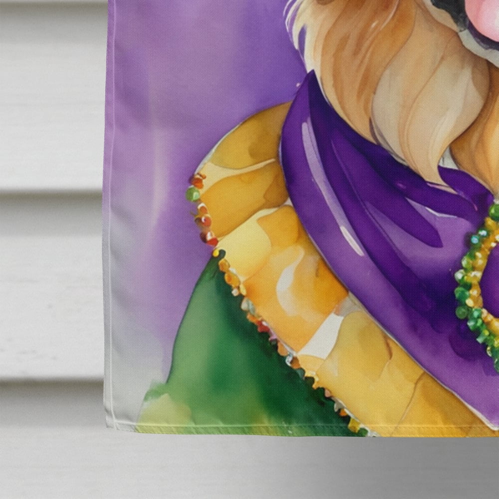 Golden Retriever King of Mardi Gras House Flag 28 in x 40 in