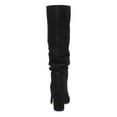 thumbnail image 3 of YDN Women Round Toe Knee High Boots Pull on Slouch Chunky Mid Heels Fashion Winter Daily Dress Shoes Size 7 Black, 3 of 4