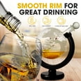 thumbnail image 5 of Berkware Globe Etched Whiskey Decanter With Interior Hand-Crafted Glass Ship, 5 of 5