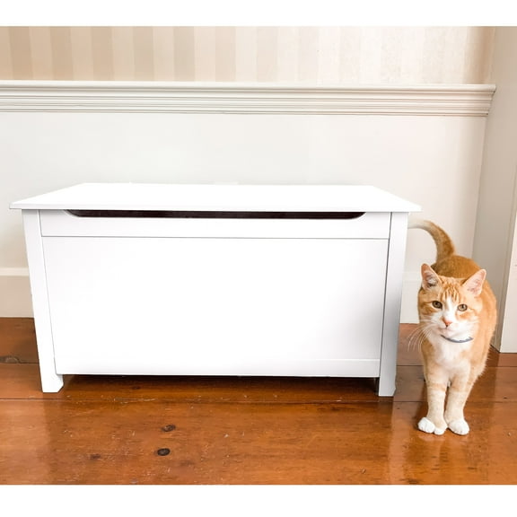 Parker Designer Catbox Litter Box Enclosure in White