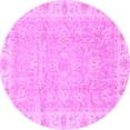 thumbnail image 1 of Ahgly Company Indoor Round Oriental Purple Traditional Area Rugs, 7' Round, 1 of 4