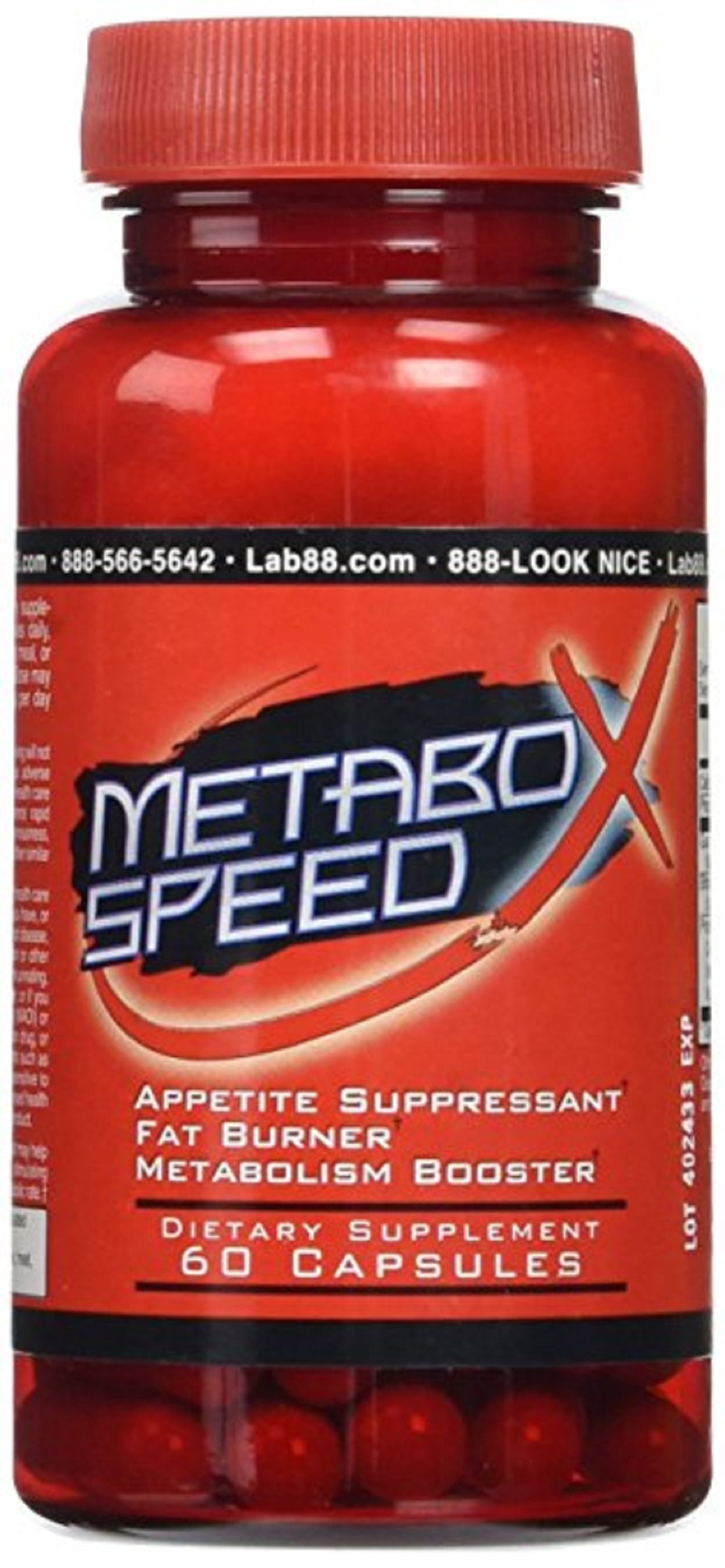 Metabospeedx Diet Pills-Weight Loss Supplement with Garcinia Cambogia (60 Capsules Per Bottle)