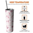 thumbnail image 6 of 20oz Pink Breast Cancer and Pioneer Flower Skinny Tumblers Stainless Steel Tumbler with Lid and Straw,Vacuum Insulated Double Wall Travel Tumbler Cups with Cleaning Brush for Coffee,Tea, 6 of 6
