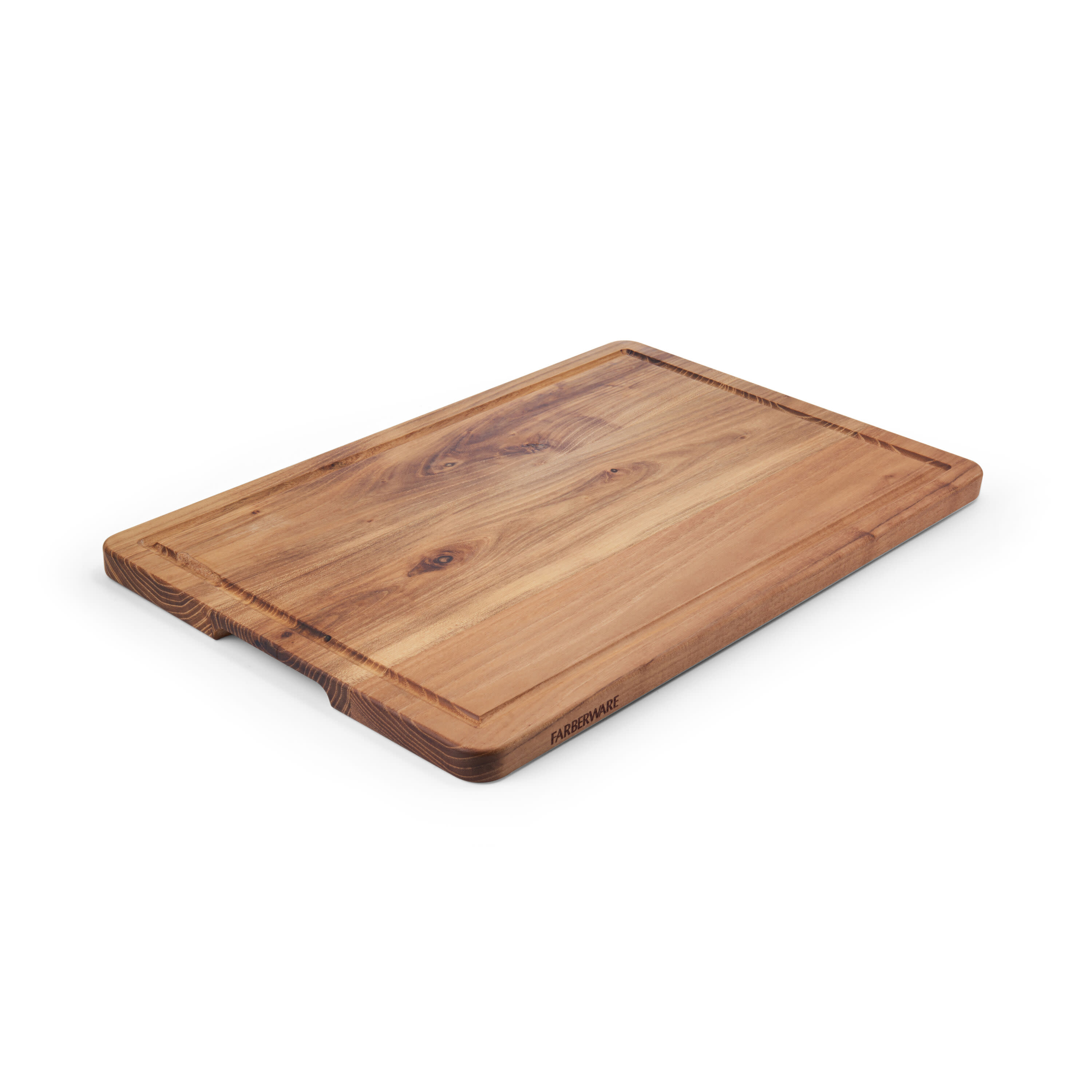 TeakCraft Large Walnut Cutting Board with Sorting Compartment and Juic