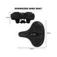 thumbnail image 4 of Asiento de bicicleta de gran tamaño cómodo para hombres y mujeres, asiento de bicicleta acolchado ancho de repuesto para bicicletas Patente n.º: Zl202130426739.x, 4 of 5