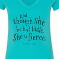 thumbnail image 4 of Inktastic Though She Be but Little Shakespeare Quote Women's V-Neck T-Shirt, 4 of 5