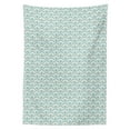 thumbnail image 3 of Ambesonne Japanese Tablecloth Rectangular Table Cover, Ocean, 60"x84", Sky Blue White, 3 of 4