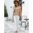 thumbnail image 3 of BeautyIn Chandail Chaud Uni pour Femmes Pull Tricoté Col en V Manches Longues, 3 of 6