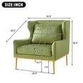 thumbnail image 6 of Christopher Knight Home Modern Velvet Arm Chair, Reading Accent Single Sofa with Curved Arms & Iron Frame, Green, 6 of 9