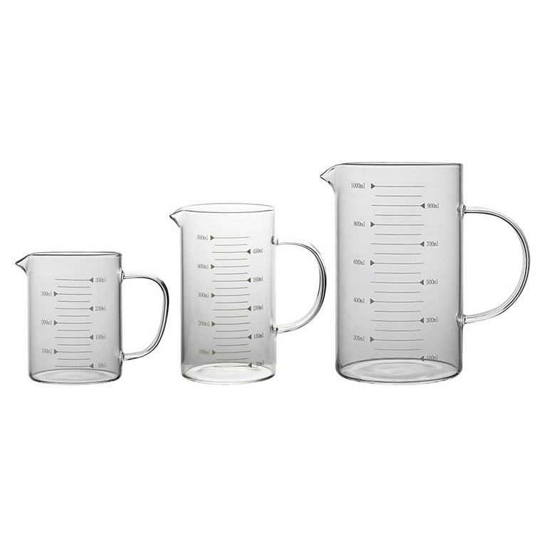 Frcolor 3pcs 1000ml Graduated Measuring Cup Liquid Measuring Cup for Home Laboratory, Size: 5.51 x 5 x 4.33