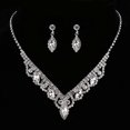 thumbnail image 3 of Sparkling Necklace Earring Set Pendant Earrings Charm Classic Jewelry Set for Banquet Gown Birthday Dresses Skirts, 3 of 5