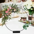 thumbnail image 7 of Threns 10Pcs Floral Hoops Metal Floral Wreath Decor Centerpiece Hoops for Wedding,with Holders,10",Black, 7 of 7