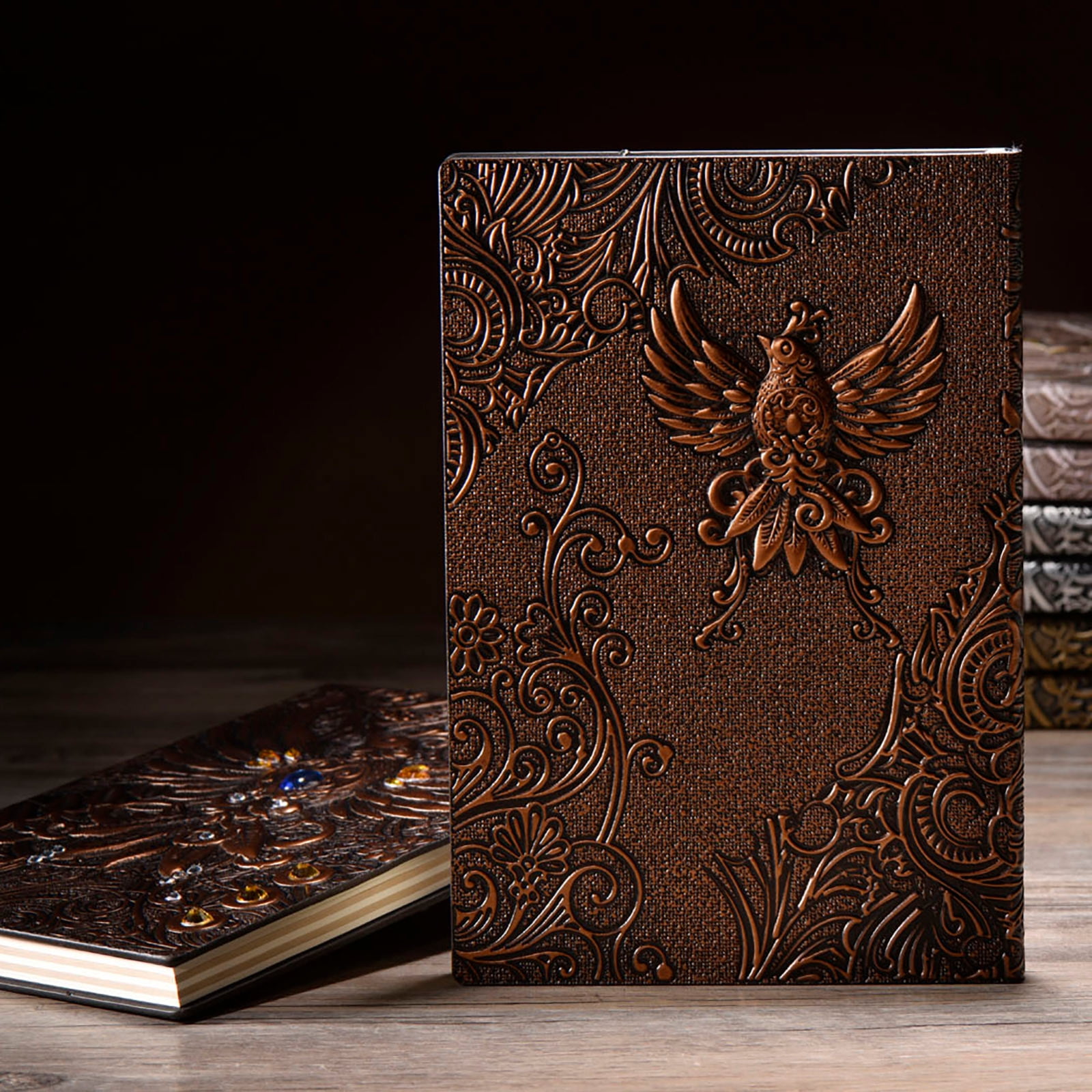 Embossed Pattern Notebook European A5 Notepad Stereo 100 Pages