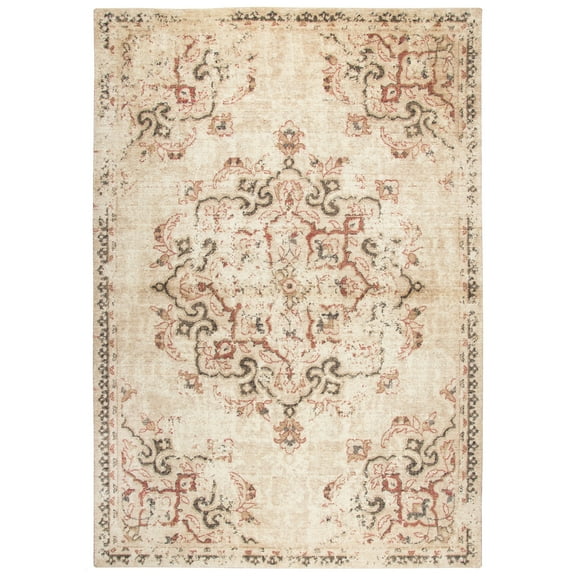Alora Decor Euphoria 10' x 13' Distress Beige/Gray/Rust/Blue Hybrid Area Rug