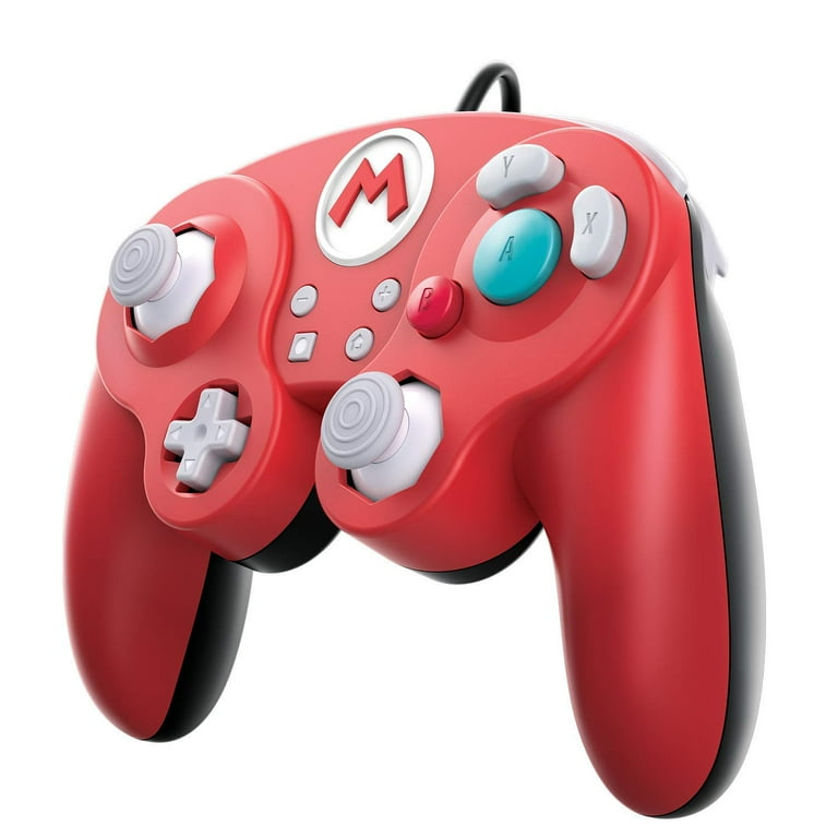 New Super Mario Bros. U Deluxe and Gamecube Wired Fight Pad Pro Controller for Nintendo Switch Bundle