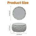 thumbnail image 3 of Vmopu  Gray Aluminum Frame  Waterproof Round Outdoor Side Table with Rock Slabs Table-Top for All Weather, 3 of 5