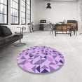 thumbnail image 4 of Ahgly Company Machine Washable Indoor Square Transitional Blossom Pink Area Rugs, 6' Square, 4 of 7