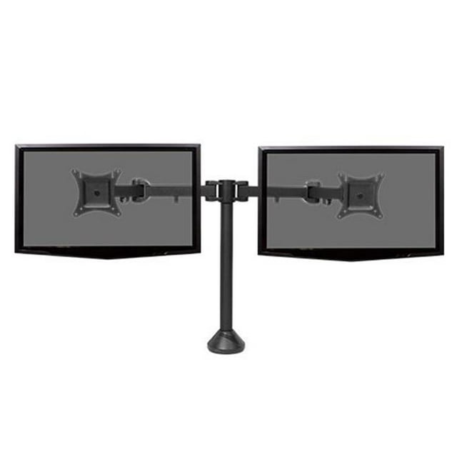 Seneca AV SD12 Dual Arm Full Motion Desktop Monitor Mount for 13-27 Inch Screens - 16 Inch Extension
