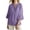 Purple, variant on Wensltd Women V Neck Blouses Long Sleeve Open Front Cardigan Cotton Linen Solid Color Casual Soft Blouses