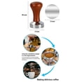 thumbnail image 3 of Dihmpor 51mm Espresso Tamper – Premium Solid Wood Handle & Stainless Steel Flat Base – Professional Barista Coffee Press Tool for Home Espresso Machines (Brown/Silver), 3 of 8