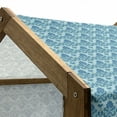thumbnail image 4 of Damask Pet House, Blue Colored Pattern with Western Style Tile Revival Flourish Baroque Influences, Outdoor & Indoor Portable Dog Kennel with Pillow and Cover, 5 Sizes, Blue Seafoam, by Ambesonne, 4 of 4