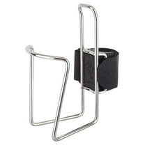 Water Bottle Cage Holder - Two Fish The Quick Cage - Silver Bike Mount for Cruiser, BMX, Kids' Bikes & Commuting - Frame & Seatpost Attachment - No Braze-On Lugs Needed