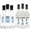 Nkd Distillery Gin 3 Pack Alternative Premium Non-Alcoholic Spirit 750 ML Bottles w 3 Pack Owen’s Mixers Club Soda 750 ML Bottles - Perfect for Mocktails - A