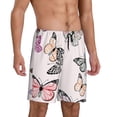 thumbnail image 2 of Balery Beautiful Butterfly Pantalones cortos de pijama de punto de algodón para hombre con cinturilla y bolsillos-XX-Large, 2 of 6