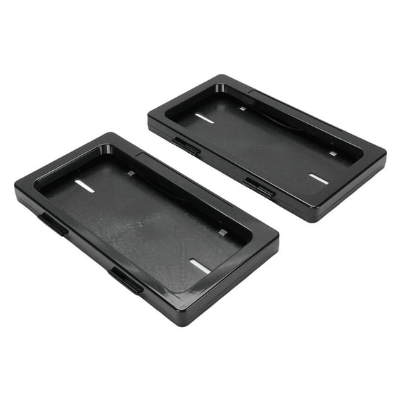 Car License Plate Frame, 2pcs Car Licence Plate Cover Flip Black Easy To Install  for US Car Licence Plates