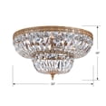 thumbnail image 2 of Crystorama 8 Light Clear Spectra Brass Ceiling Mount, 2 of 3