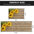 thumbnail image 2 of Yellow Sunflower Kitchen Rugs and Mats Non Skid Washable Set of 2, Rustic Wooden Board Kitchen Mats for Floor, Vintage Farmhouse Floral Blossom Under Sink Mats for Kitchen, 2 of 6