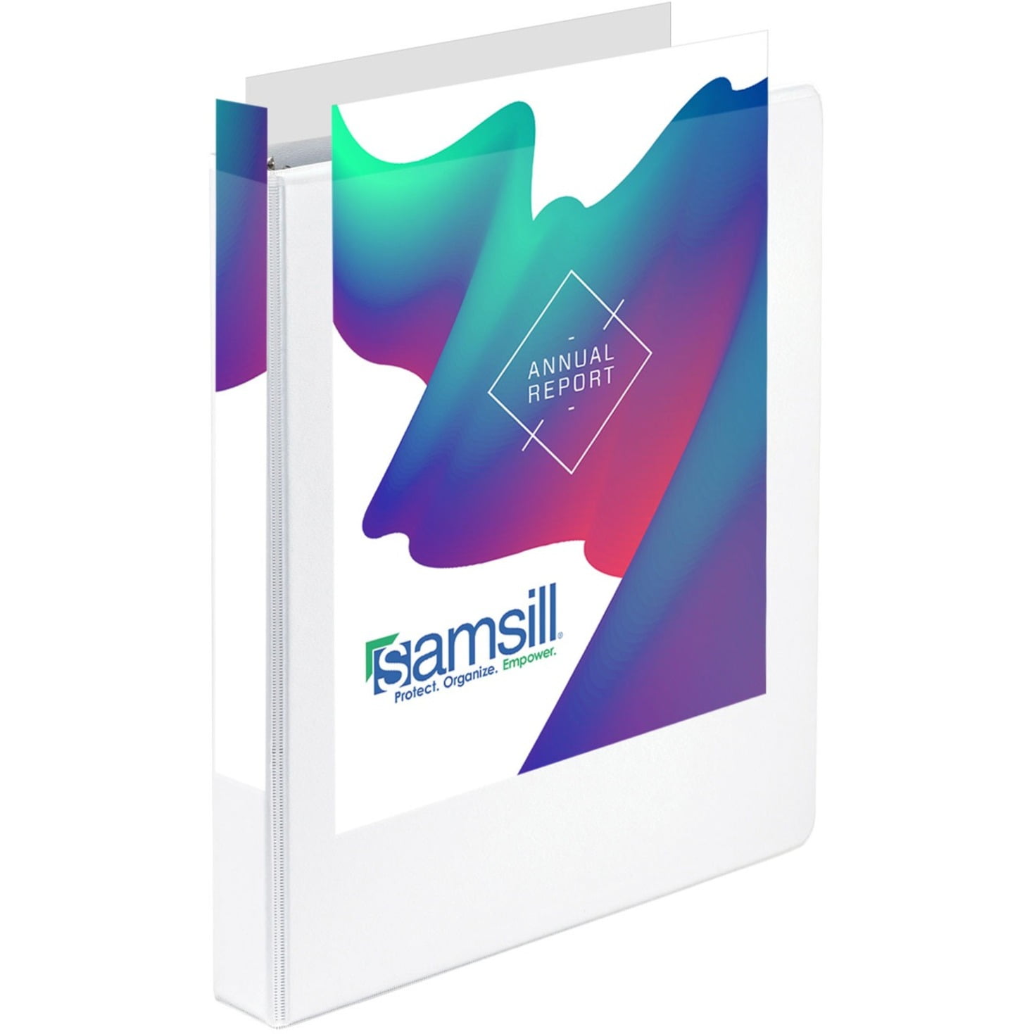 Samsill Durable 1 Inch Round Ring View Binder - White 8 Pack, White, 8 / Pack (Quantity)