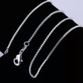 thumbnail image 3 of QQTDFG 5PCS Wholesale 925Sterling Silver 1MM Box Chains Unisex Necklace 16"-24" CY007-20 inch, 3 of 7