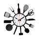 thumbnail image 1 of Reloj de pared acrílico silencioso con números arábigos, decorativo para el comedor. Negro, 1 of 9