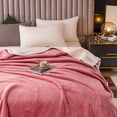 thumbnail image 7 of Evlmd Sherpa Throw Blanket for Couch Sofa - Fuzzy Soft Cozy Blanket for Bed, Fleece Thick Warm Blanket for Winter, Dusty Rose Fall Winter Queen Blanket, 80x90 Inches, 7 of 7