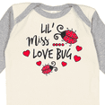 thumbnail image 4 of Inktastic Lil Miss Love Bug with Lady Bug and Hearts Girls Long Sleeve Baby Bodysuit, 4 of 5
