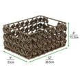 thumbnail image 6 of mDesign Seagrass Rose Weave Household Basket with Handles, 3 Pack, Brown Wash, 6 of 8