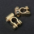 thumbnail image 3 of LOVEVER 2pcs Car Battery Terminal Auto Terminal End Battery Terminal Clamp Connector Golden, 3 of 8