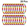 thumbnail image 2 of 20 piezas de collar de flores artificiales hawaianas de colores claros y brillantes, guirnalda clásica, lazo para el cuello para fiesta de luau tropical, accesorio para disfraz de baile hula en la p, 2 of 4