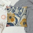 thumbnail image 2 of Chilfamy Navy Blue Yellow Floral Pillow Covers Spring Boho Rustic Art Flower Decorative Throw Pillow Cases Outdoor Farmhouse Decor for Sofa Couch Bed White, 2 of 5