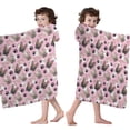 thumbnail image 4 of French Bulldog Cute Bone Paw Print Hooded Bath Towel，60"x35" for Ages 3 To 12 Kids, Quick Dry Lightweight Soft Microfiber Hood Beach Towel Cover Up for Kids, 4 of 7