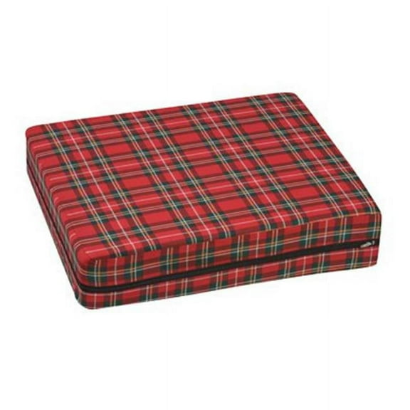 DMI Foam Seat and Wheelchair Cushion with Cover, Supportive Comfort Foam, 4 x 16 x 18 Inch, Plaid