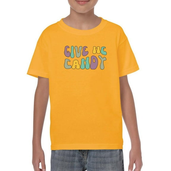 Give Me Candy. Groovy Style T-Shirt Juniors -Image by Shutterstock, x-Large