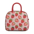 thumbnail image 2 of Insulated Lunch Tote Lunch Box for Women Men,Strawberry (129)-new_5 Reusable Insulated Lunch Tote Small Leakproof Cute Lunch Cooler with for Student Bento Bag, 2 of 7